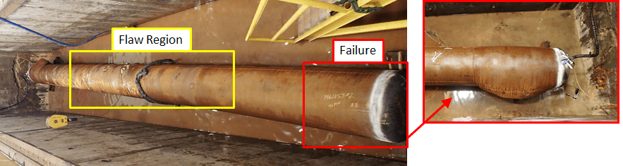 WP-Crack_Mgmt_figure-4 Full-scale testing of flaws in vintage pipe