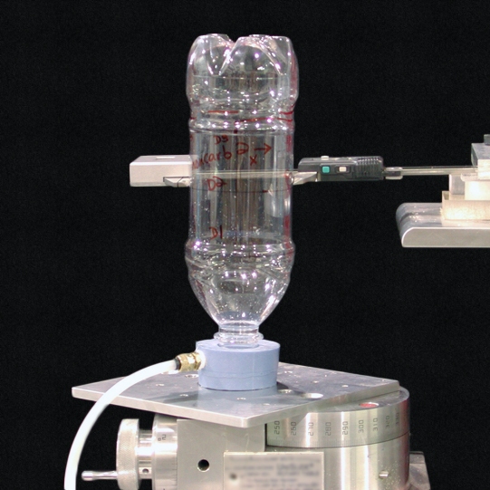 product-package-test-bottle-caliper product testing and measuring