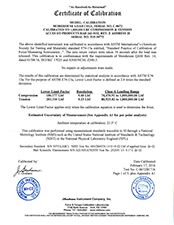 Calibration Certificate