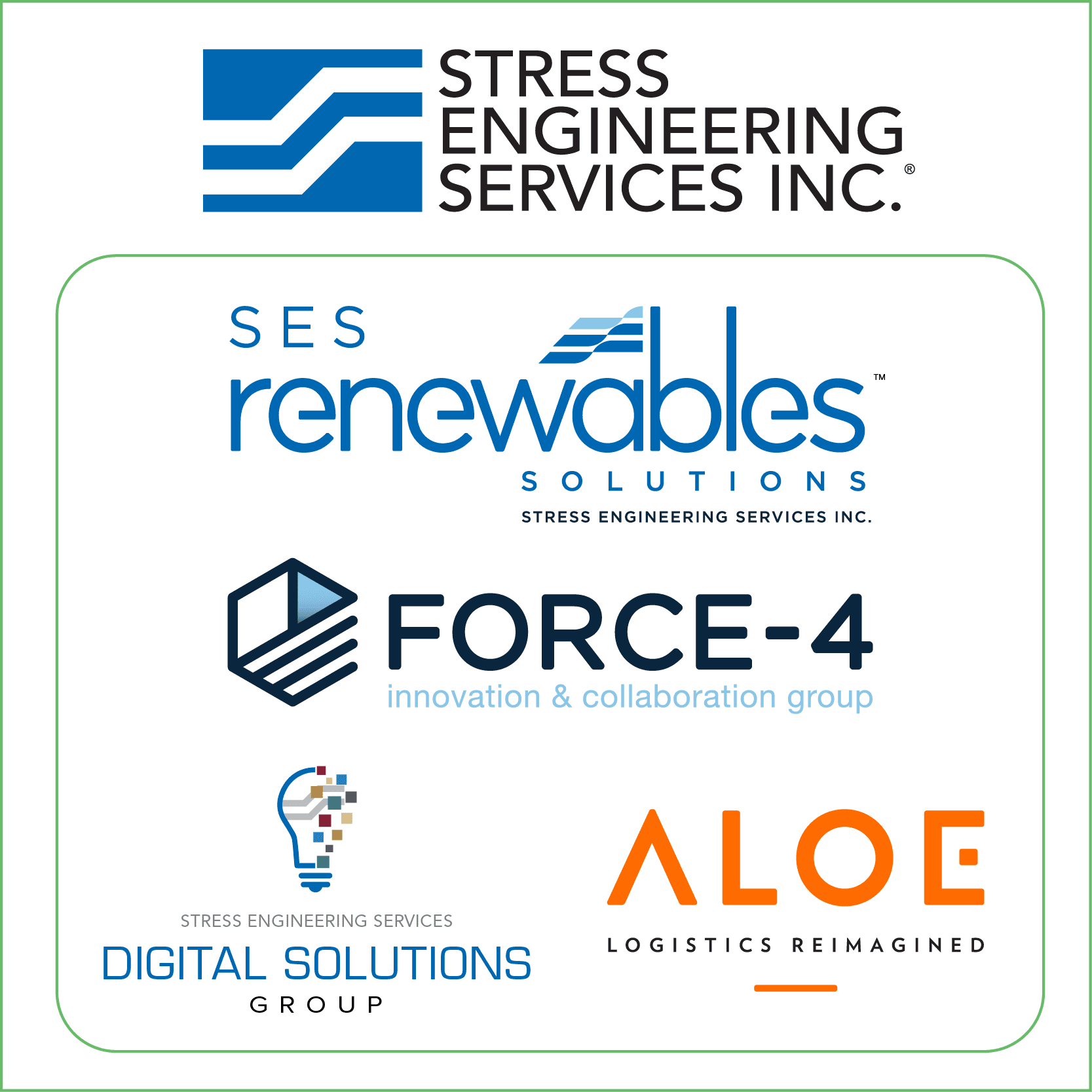 Stress Engineering Services Family of logos
