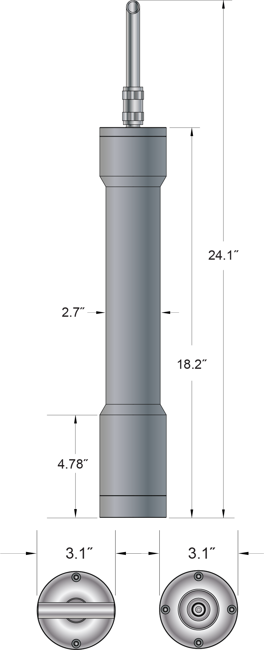 SVDL-dimensions-sketch Subsea Data Logger